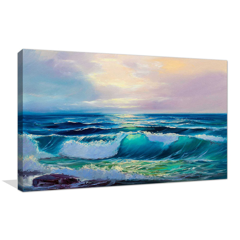 « surfing up », reproduction d’impression sur toile tendue, H 18 po x l 30 po x P 1 po