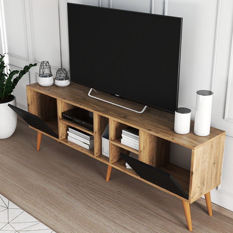 https://assets.wfcdn.com/im/52675631/resize-h755-w755%5Ecompr-r85/2283/228307428/Black+Mid+Century+Modern+TV+Stand+for+TVs+up+to+78%22+Media+Storage+Console+Table.jpg