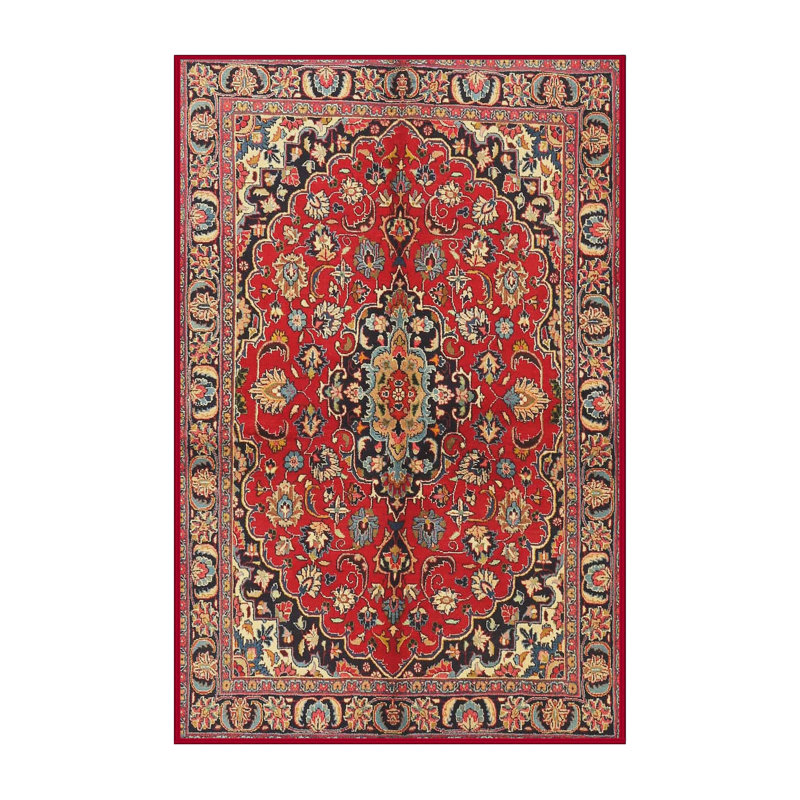 Tapis rouge/vert traditionnel Joffre, Rectangle 2 pi x 3 pi
