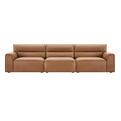 Canapé modulaire en cuir véritable Jenn