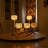 Set of 3 Gold Crystal Candle Tealight Holders , Wedding Table Centerpiece for Living Room & Fireplace Decor