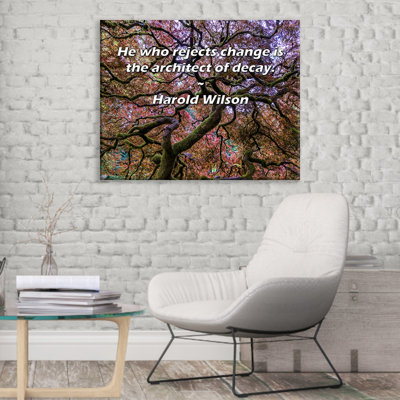 Astoria Grand Gallery Wrapped Canvas By Harold Wilson: "He who rejects change is the architect of dec