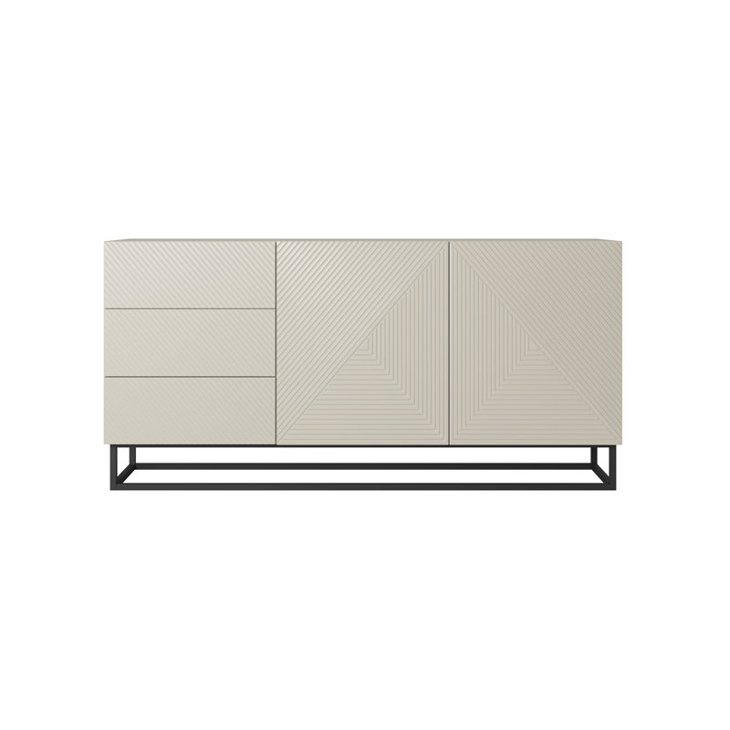 Melaher 167cm Sideboard, Cashmere/Black