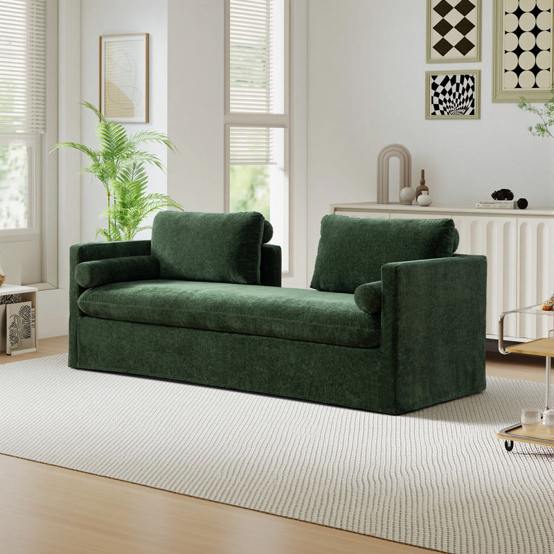 Canapé surdimensionné rembourré de 82,5 po de longueur, Vert