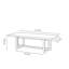 Bureau rectangulaire en faux bois de ciment gris