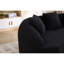 Chenille noire désossée 2 en noir 049s, mise à niveau, 3 coussins, modulaire minimaliste pour la maison et le bureau, profil d'espace, 30 chenilles en mousse compressée avec salon approprié, invité