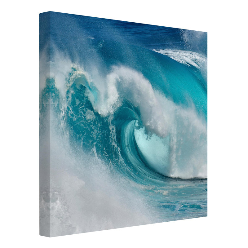 Thundering Waves - Wrapped Canvas Print, 20cm H x 31cm W, Canvas