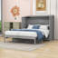 Grand lit escamotable 1 tiroir avec station de charge, armoire convertible-2072758267