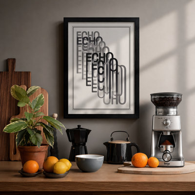 Echo in Motion Typography - Framed Print