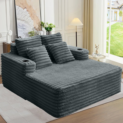 Oversized Chaise Lounge – Corduroy Sleeper, Compression-Molded Foam