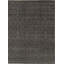 Cotton Abstract Area Rug in Dark Gray