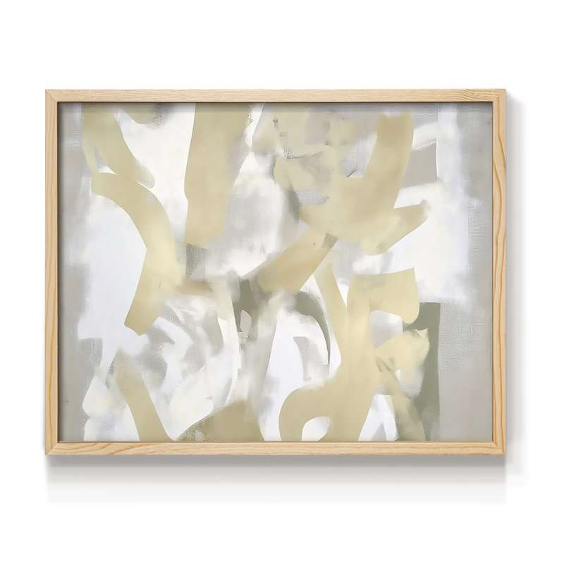 Abstract Series-XLIX -Framed Print - Restickable, Natural, 11" H x 14" W