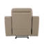 Fauteuil inclinable moderne Global United en cuir avec coussin d'air et base en acier inoxydable, beige