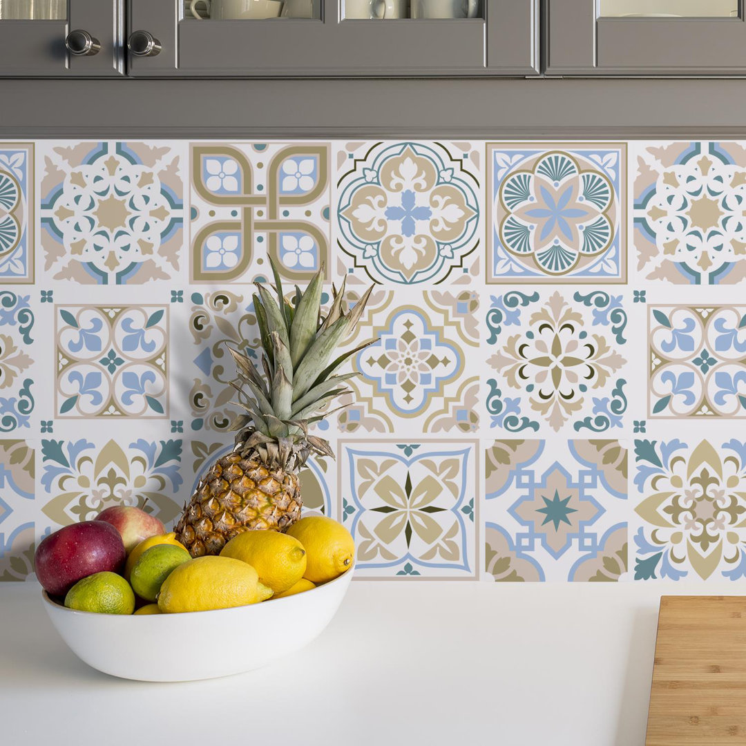 5.91'' W x 5.91'' L PVC Peel and Stick Field Tile Walplus