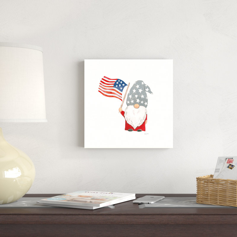 Gnomes patriotiques II, H 12 po x l 12 po x P 1,25 po
