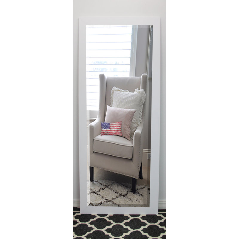 Conah Flat Mirror, White