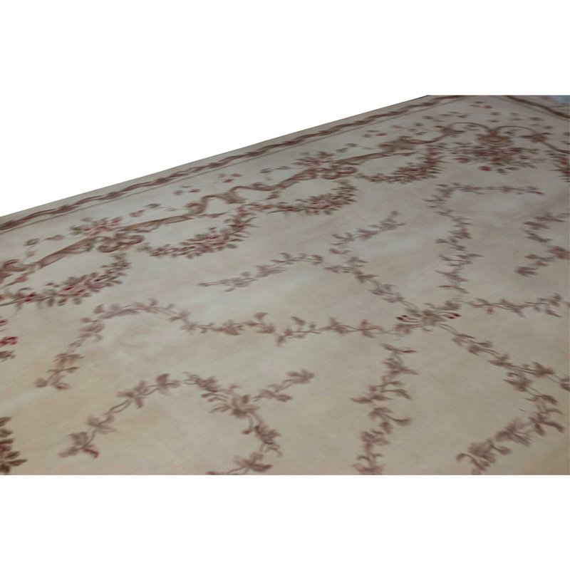 Handmade Silk and Wool Area Rug
