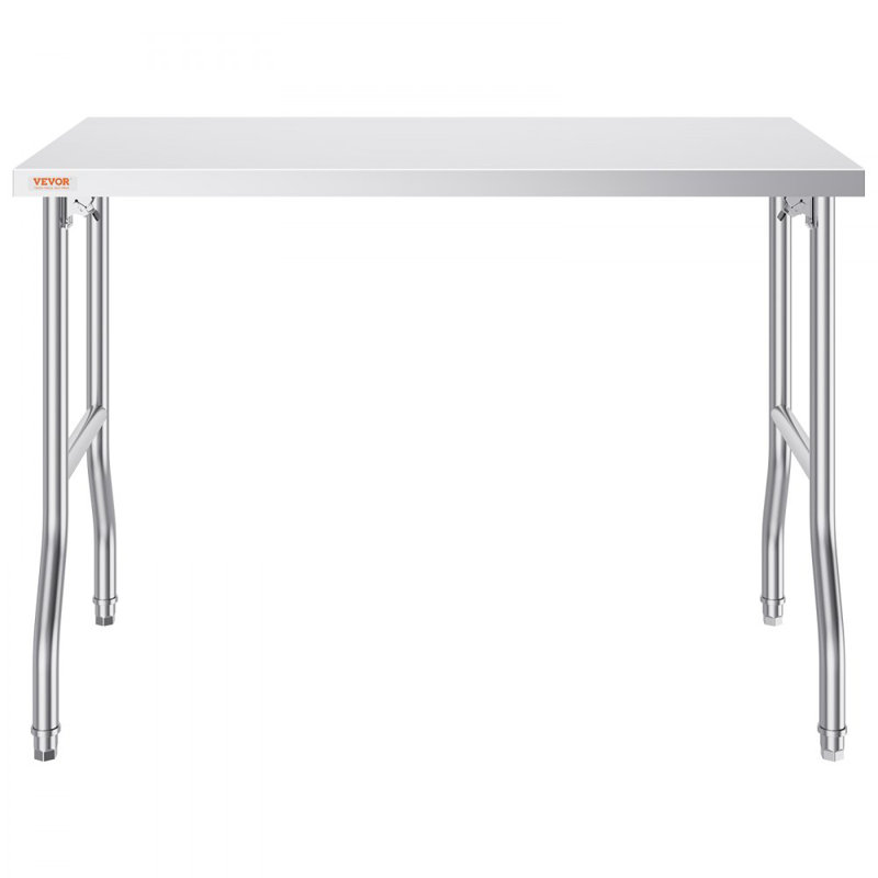 Commercial Worktable Workstation 48 x 24 Inch Folding Commercial Prep Table