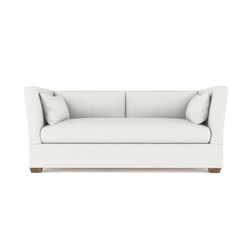 Rivington Flare Square Track-Arm Loveseat, Vintage Leather Pumice, 31" H x 72" W x 37" D, Weathered