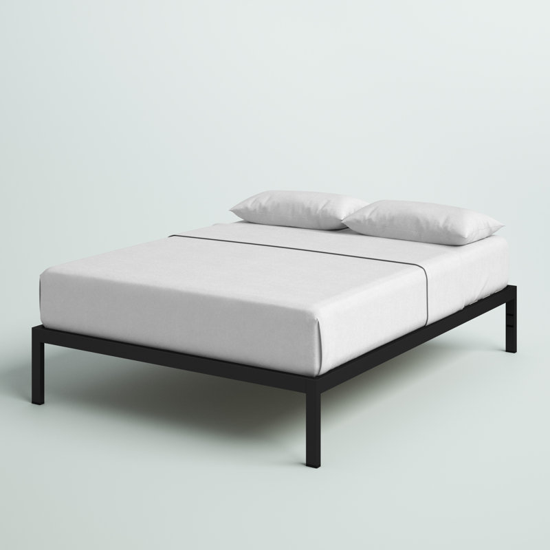 Camea 14" Steel Bed Frame, King, Black