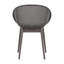 Ensemble de 2 chaises longues modernes - plastique PP intérieur / extérieur toutes saisons, léger pour patio, plage, salon (gris chaud)-129873785