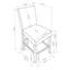 Ensemble 2 pièces de chaises de salle à manger rembourrées en tissu Transitional