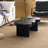 Wabi-sabi solid wood custom-shaped coffee table