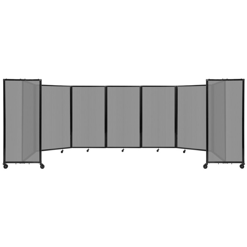 Cloison murale en polycarbonate 360, H 60 po x l 234 po, Gris clair