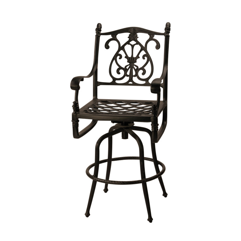 Florence Swivel Balcony Stool, Desert Bronze, 29.5" Seat Height