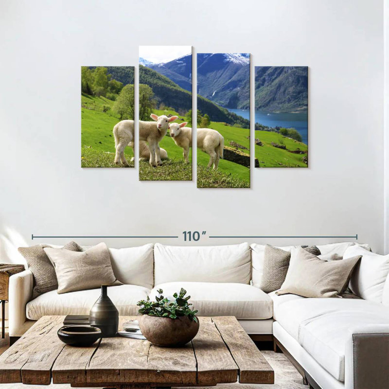 Brampt Norwegian Sheep, 48" H x 75" W
