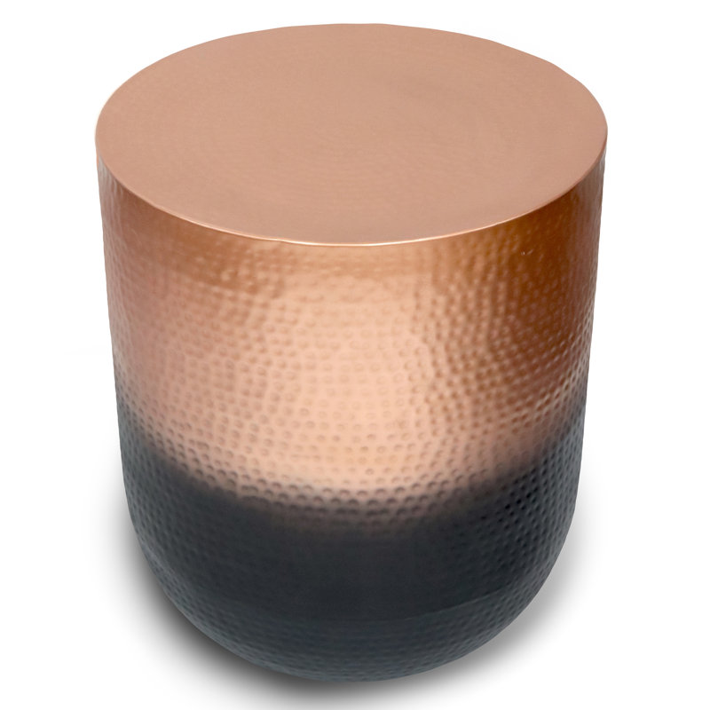 Nova 19" Copper Ombre Round Metal Side Table