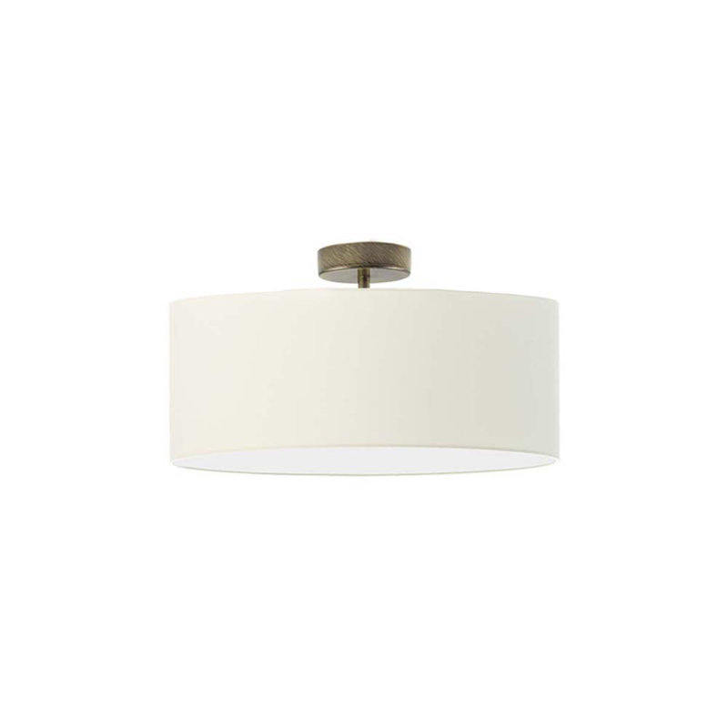 Audriona Semi Flush Mount, Antique Gold, 30cm H x 40cm W x 40cm D, Ecru