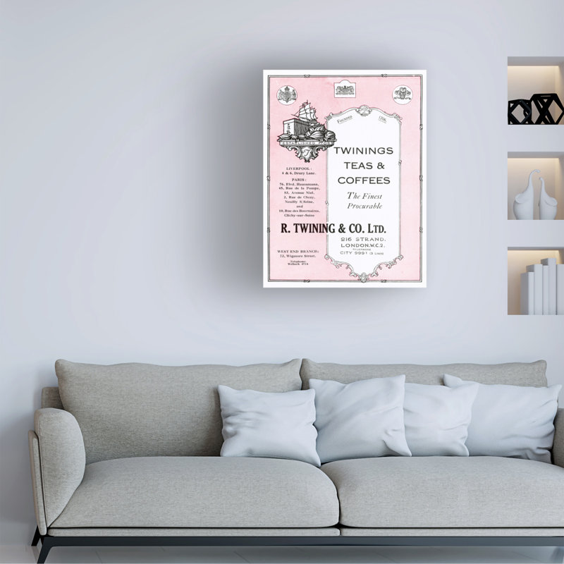 «English School Twinings», art sur toile, H 19 po x l 14 po