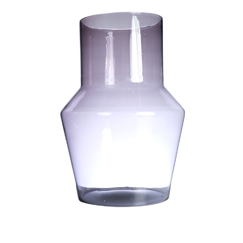 Vase en verre recyclé Evie, H 15,75 po x l 11,02 po x P 11,02 po, Mauve