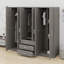 Rangement pour garde-robe en bois à 6 portes avec 6 grands tiroirs-1353988657