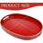 Red Oval Plastic Serving Tray