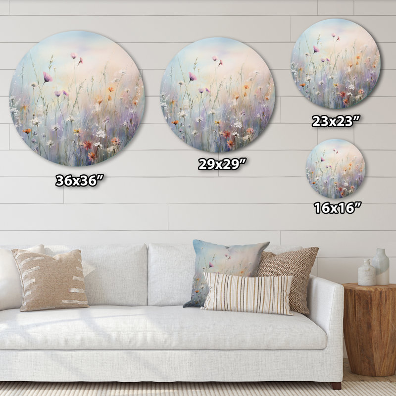 Jenkinsburg - Art floral rond en métal, H 29 po x l 29 po