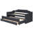 Twin Size Daybed With Trundle And Chest Pair, Grey - Firm Contemporary Upholstered 3 Holder, Robust Fashionable-1631048654