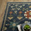 Tapis oriental en polypropylène tissé à la machine en bleu / or / vert Marchia-1020771129