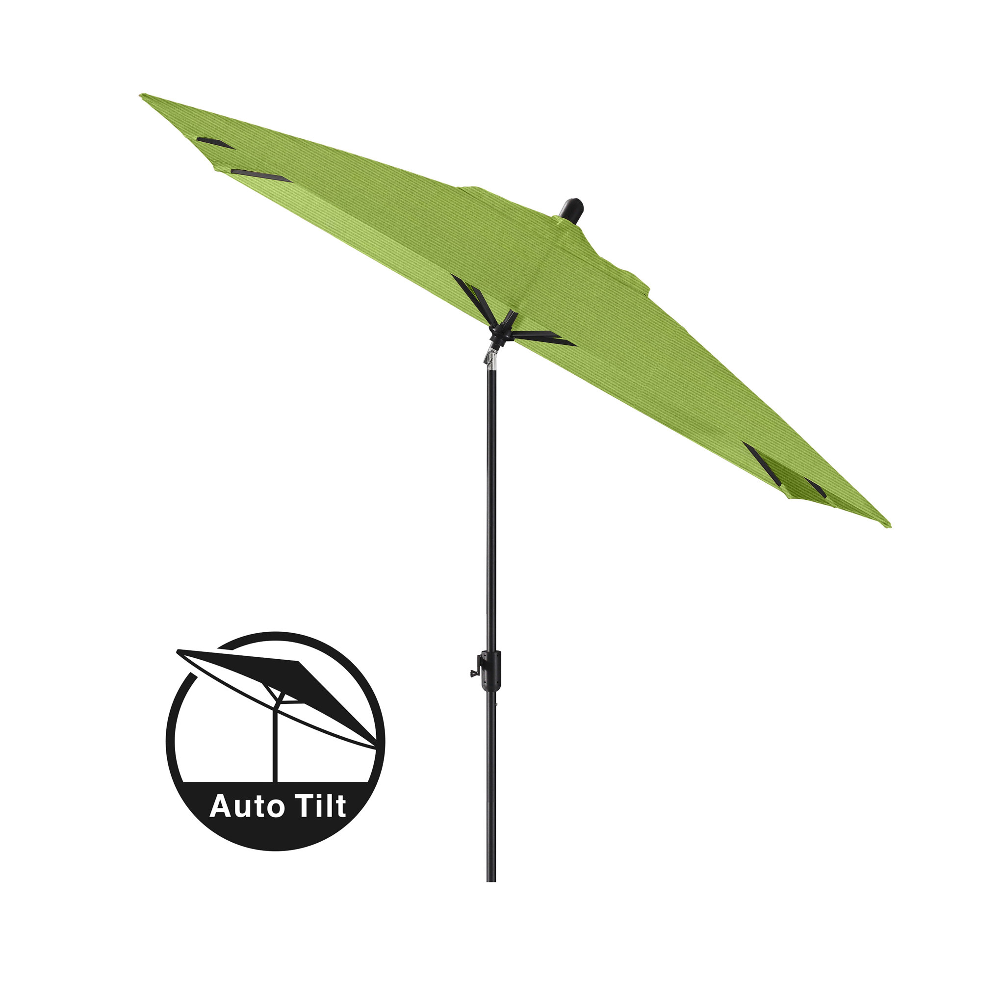 Olivier 116.7'' Outdoor Umbrella, Canvas Macaw Sunbrella® Canvas, Black Sapphire