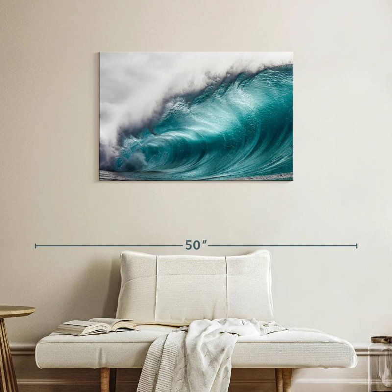 Gillard Big Blue Ocean Wave, H 24 po x l 36 po