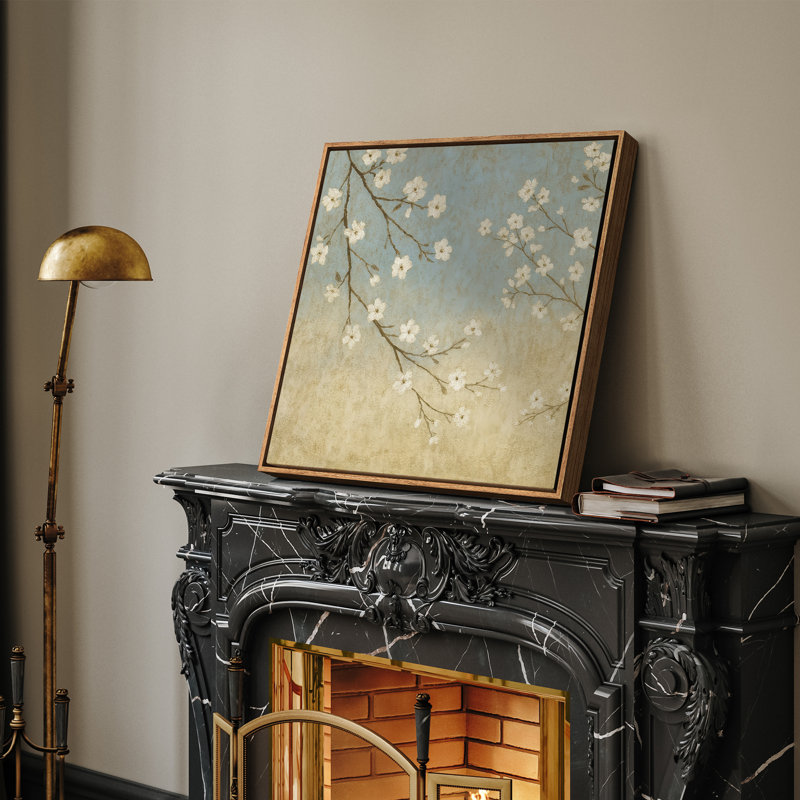 Art mural encadré abstrait rétro antique classique pour chambre à coucher, H 16 po x l 16 po, Naturel