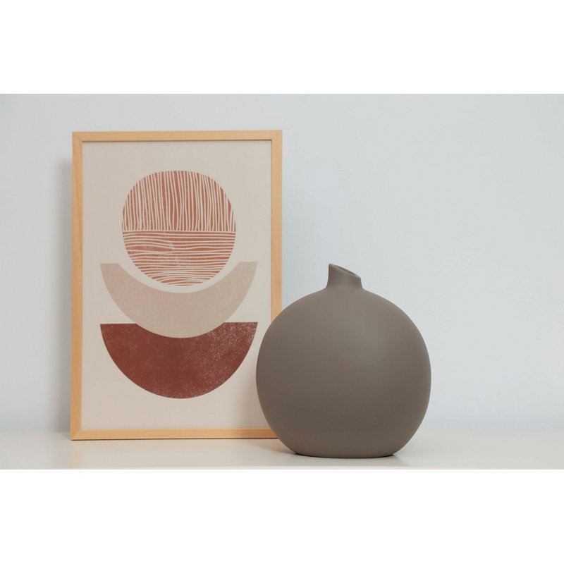 Cyna Ceramic / Porcelain Table Vase, Taupe