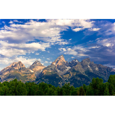 " Grand Teton Mountain Peaks " Color Photography Print