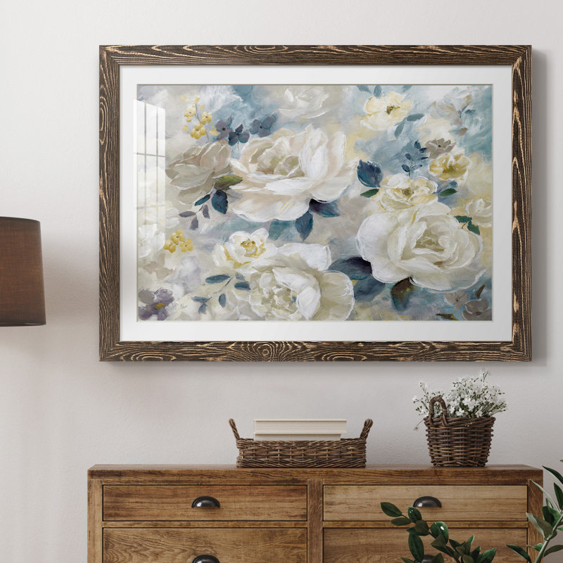 «Simple Bright and Bold» par J Paul, reproduction d'art sur papier encadrée, H 31,5 po x l 23,5 po x P 1,5 po, Noyer