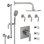 Descanso 1.8-Gpm Styletherm 0.75-Inch Thermostatic Body Spray Handshower On Slide Bar And Showerhead Shower System