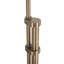 Lampe sur pied Tambo Arc - Finition bois de noyer foncé, laiton patiné, base Tambour, abat-jour en lin blanc, gradateur-96227972