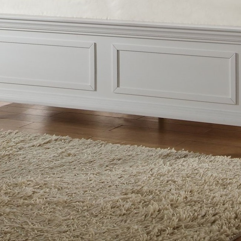 Structure de lit de lit de grand lit blanc avec panneau de contreplaqué 1pc