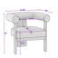Fauteuil d'appoint moderne en bois rembourré, avec accoudoirs arrondis, dossier incurvé et piètement à trois pieds.-790564331