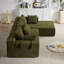 Ensemble de canapé modulaire rembourré en chenille Modern, canapé de salon modulaire en L de 108 pouces avec 6 coussins